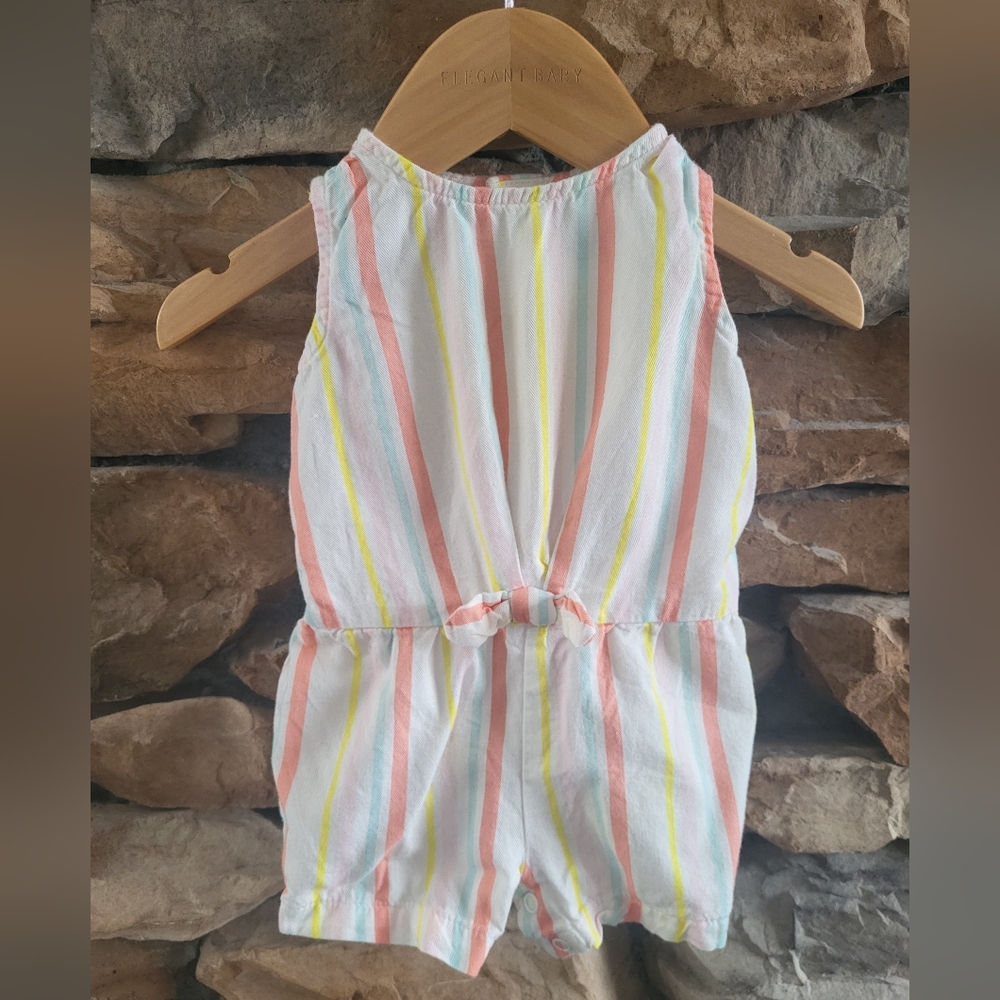 Pastel Striped Beach Romper